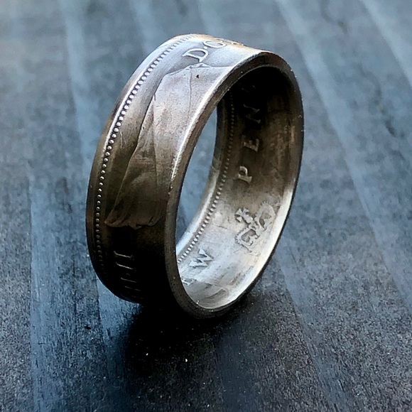 Doblelook uniquehandmade Queen Elizabeth coin ring - Picture 5 of 8